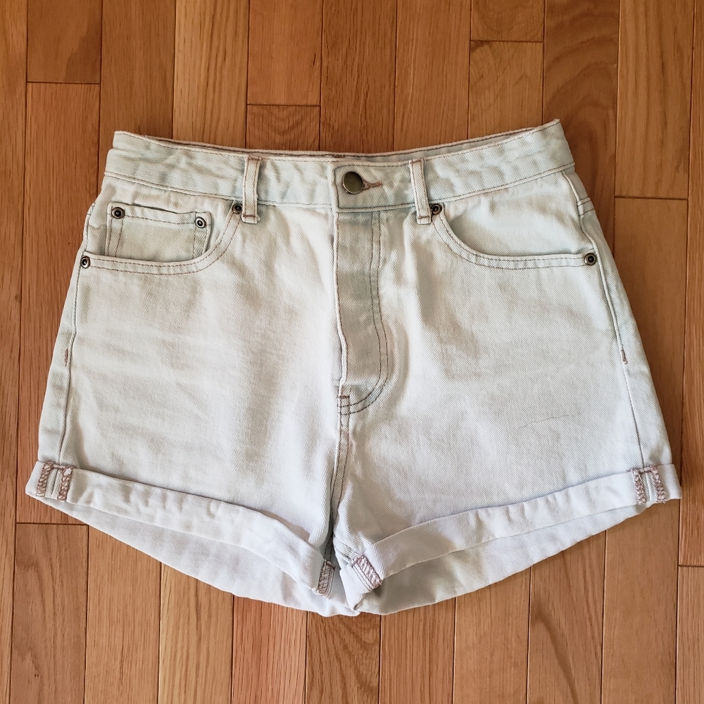 High Waisted Denim Mom Shorts